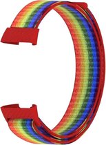 Charge 3 & 4 nylon sport band - regenboog - Geschikt voor Fitbit
