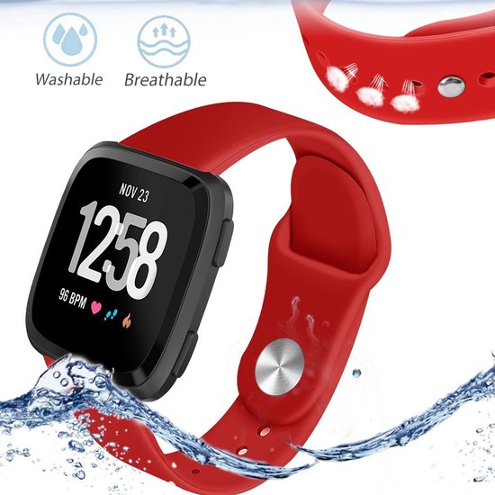 Bracelet en silicone Fitbit versa - rouge - ML - Bracelet de montre Bracelet Wristband