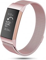 Fitbit Charge 3 & 4 milanese bandje (small) - Rosé goud - Fitbit charge bandjes