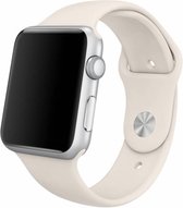 Sport band - antiekwit - Geschikt voor Apple Watch  - 42mm en 44mm - ML - iwatch - Horlogeband Armband Polsband