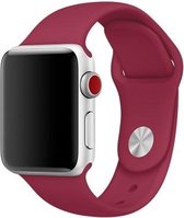 Sport band - rose rood - Geschikt voor Apple Watch  - 38mm en 40mm - SM - iwatch - Horlogeband Armband Polsband