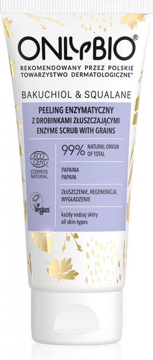 Onlybio - Bakuchiol&Squalane Enzyme Scrub With Grains Enzymatic Peeling Into Face From Exfoliating Crumbs