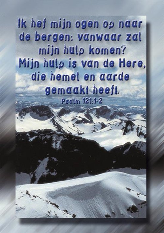 Ansichtkaart 10x15 cm -   Psalm 121:1-2 - met Bijbeltekst - set van 25