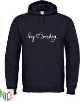 Hoodie zwart Love Sunday uni maat XXL