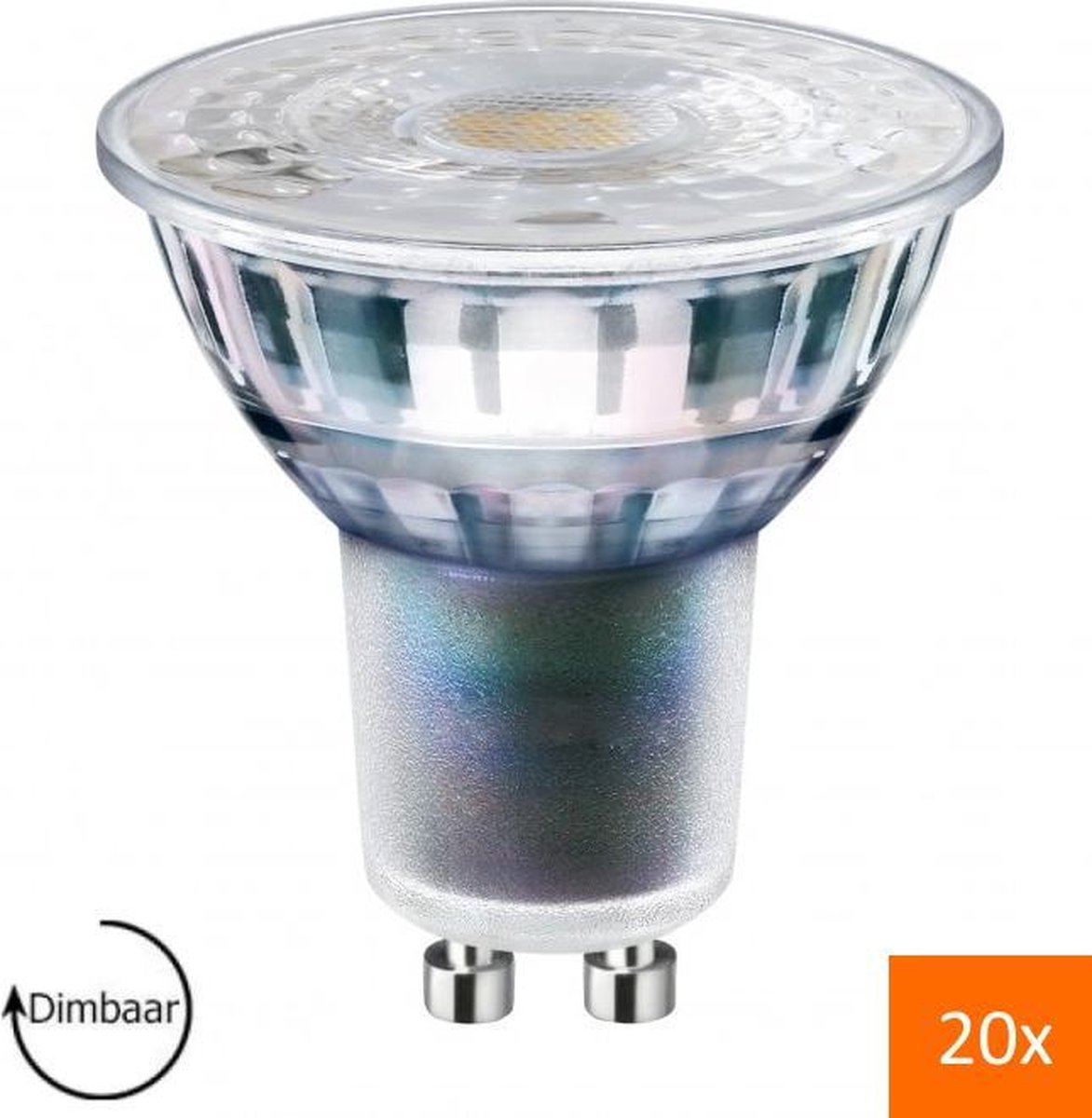 GU10 LED Lamp dimbaar 5,5W 2200K 20pack