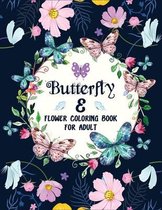 Butterfly & flower Coloring Book for Adults
