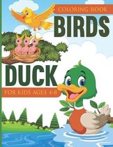 Birds - Duck Coloring Book for Kids Ages 4-8