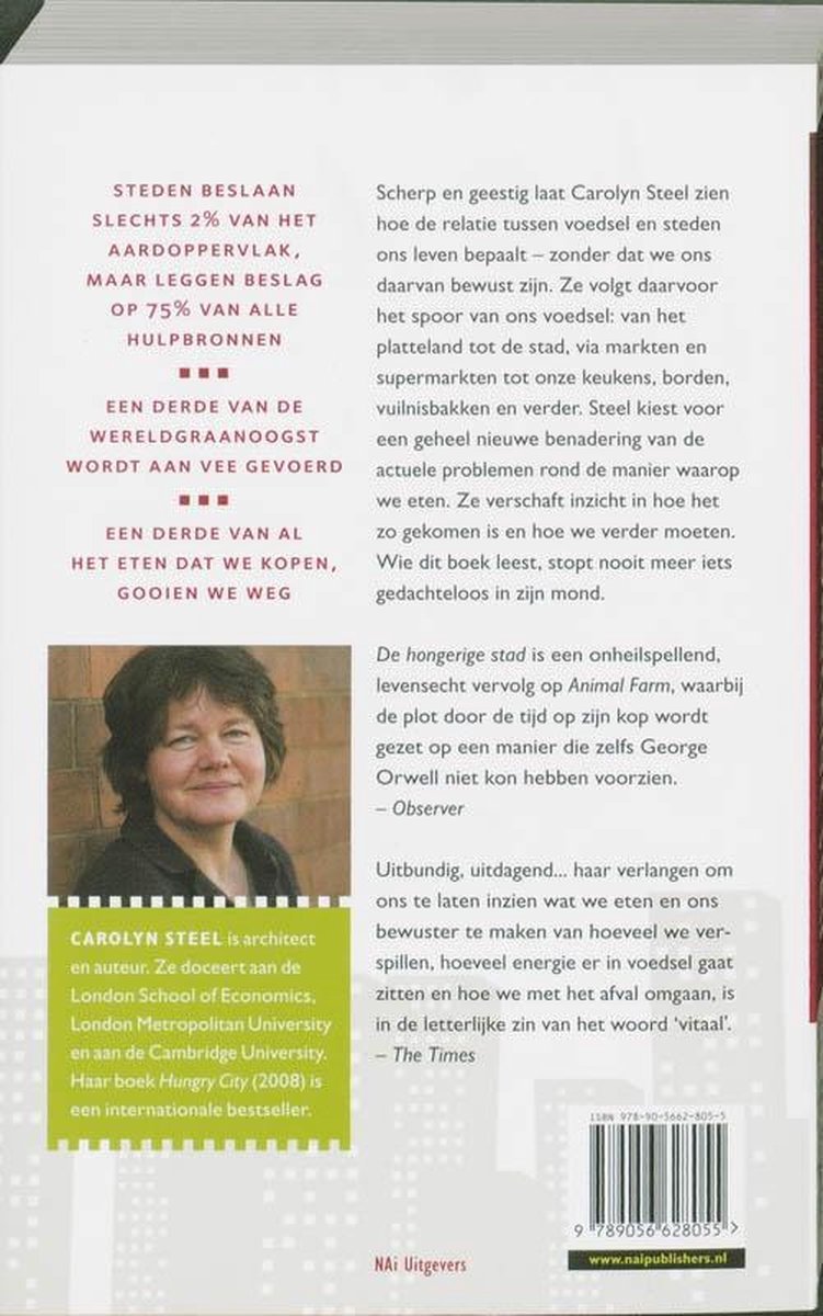 De hongerige stad - back cover