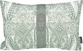 Green Jacquard Long Kussenhoes | Polyester - Jacquard Stof | 30 x 50 cm