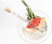 Message en bouteille - No' excuses Gin Tonic - Carte de voeux - Anniversaire - cocktails - Date - Minimaliste