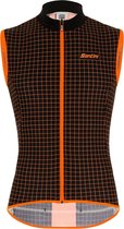 Santini Windstopper mouwloos Zwart Heren - Nebula Windproof And Rain Resistant Skin Vest Black - 2XL