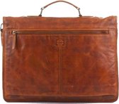 Bear Design Guus Leren Laptoptas - 15,4 inch - Cognac