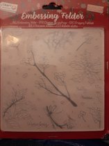 Embossing folder mal - kerst takken - 15x15cm