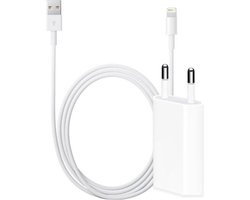 MBH Apple iPhone oplader lightning kabel en stekker - 1m - USB lader 5W-1A