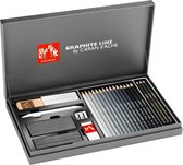 CARAN D'ACHE LINE BOX GRAFIET HOUTEN DOOS