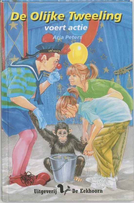 Cover van het boek 'De olijke tweeling voert actie' van A. Peters