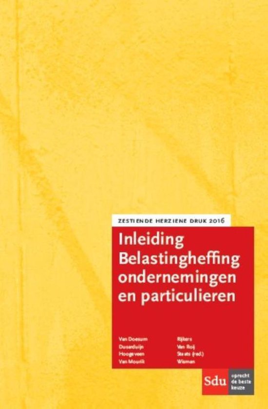 Inleiding belastingheffing ondernemingen en particulieren - cover