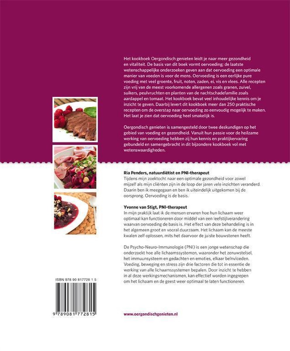 Oergondisch genieten - back cover