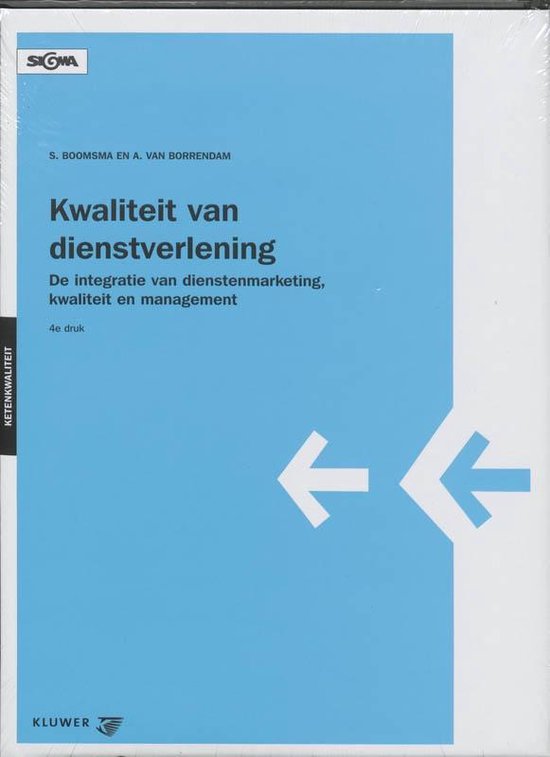 Cover van het boek 'Kwaliteit van dienstverlening / druk 4' van A. van Borredam en S. Boomsma