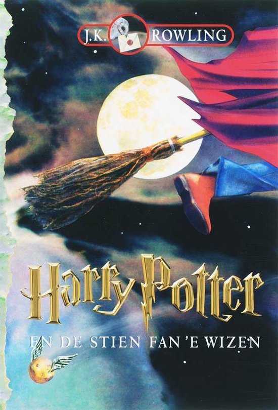 Cover van het boek 'Harry Potter en de Stien fan 'e Wizen' van J.K. Rowling