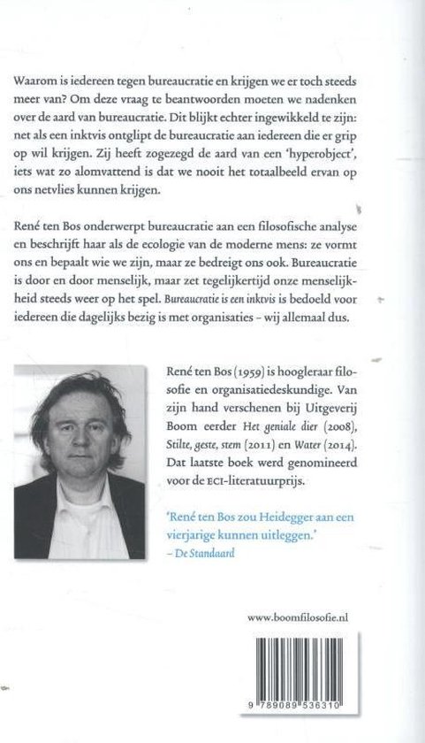 Portret van René ten Bos, schrijver van het boek "Bureaucratie is een inktvis".