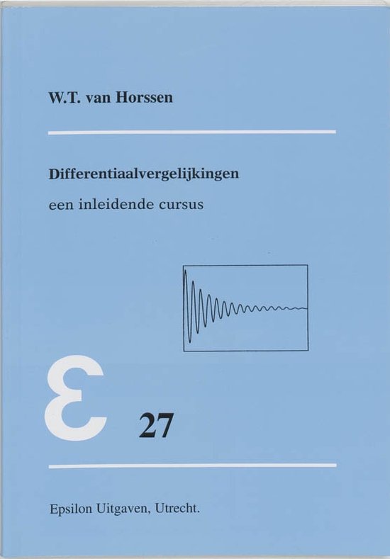 Cover van het boek 'Differentiaalvergelijkingen / druk 1' van W.T. van Horssen