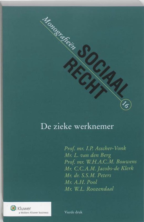 Cover van het boek 'De zieke werknemer / druk 4'