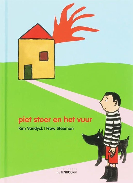 Cover van het boek 'Piet stoer en het vuur' van K. Vandyck
