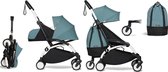 Babyzen YOYO² buggy COMPLEET vanaf de geboorte en inclusief YOYO Bag -  aqua met frame wit