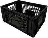 fietskrat kunststof 18 liter zwart