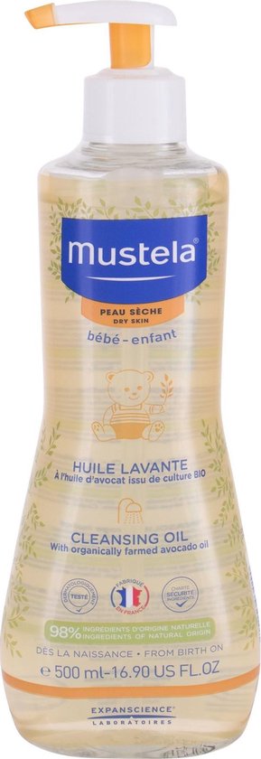 Huile lavante bébé, enfant Mustela - peau sèche