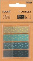 Stick'n Film index tabs clip 45x12 mm, z-note, 4x gekleurde decoratie tabs, 80 vel