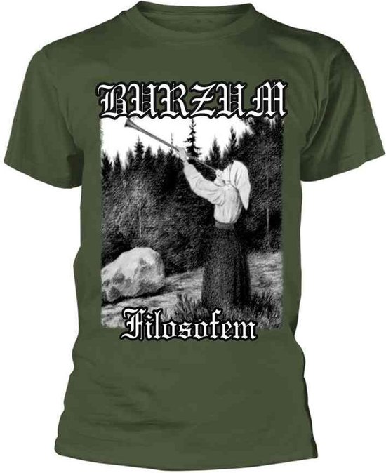 Burzum Unisex Tshirt -L- FILOSOFEM (GREEN) Groen