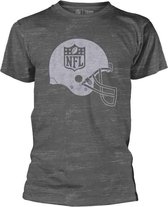 Nfl Unisex Tshirt -L- HELMET SHIELD Grijs