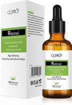 COSPROF™ Original Active Retinol Serum | Met Vitamine E & Hyaluronzuur | Gezichtsserum | Collageen | Anti Aging | Celvernieuwing | Anti-Acne | Tegen Mee-eters en Grove Poriën | Tegen Pigmentv