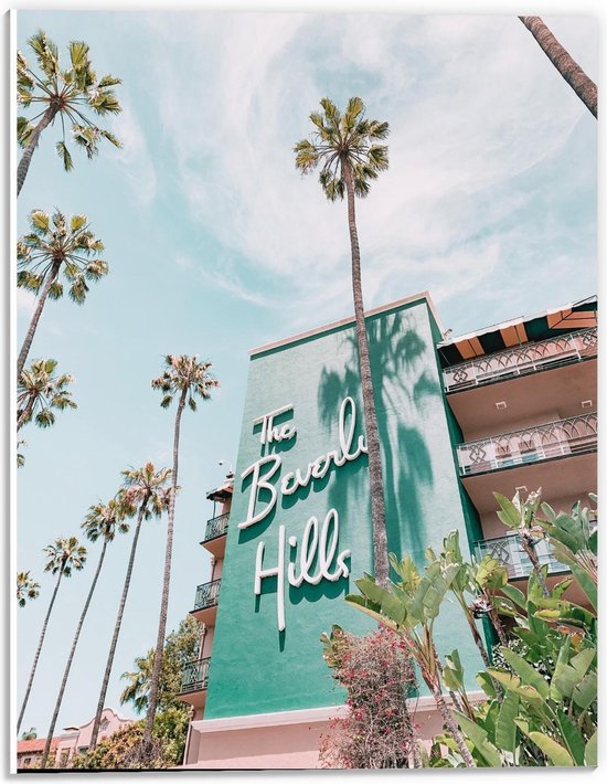Forex - ''The Beverly Hills'' Gebouw - 30x40cm Foto op Forex