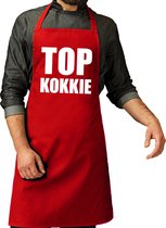 Top kokkie barbeque schort / keukenschort rood voor heren - bbq schorten