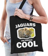 Sac en coton léopard Animaux adulte + enfant noir - jaguars sont cool sac shopping / sac de sport / sac de sport - cadeau jaguars / fan de léopards