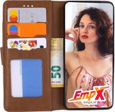 EmpX Huawei P30 Pro TPU/Kunstleer Khaki Boekhoesje