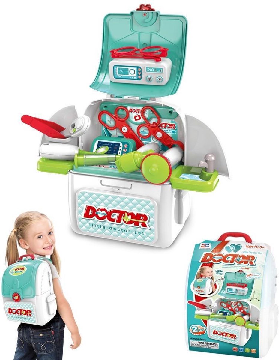 Speelgoed Doktersset | Verpleegster backpack | chirurgie koffer | dokterskoffer