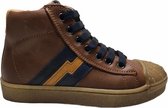 Sho.e.b.76 rits veter bumper hoge lederen sneakers 6115 camel mt 23