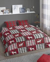 Good Morning Jack Dekbedovertrek - Flanel - Eenpersoons - 140x200/220 cm - Rood