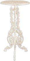 Bijzettafel - Tafel Bloemen - Wit gietijzer - 69 cm hoog