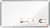 Nobo Premium Plus Widescreen Magnetisch Whiteboard Staal - Met Accessoire Houder - Inclusief Whiteboard Marker - 710x400mm - Ideaal Voor Kantoor Of Thuiskantoor