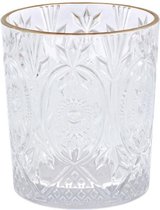 Whiskey glas - Glas - Drinkglas - Gouden rand - Premium servies - Servies - Glazen - waterglas - Whiskeyglas - 5 stuks