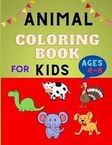 Animal coloring book for kids ages 4-8: Easy Educational Coloring Pages for Boys & Girls, Little Kids, Preschool and Kindergarten