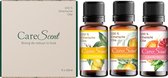 CareScent Citrus Heaven Etherische Olie Set | Sinaasappel Olie + Citroen Olie + Grapefruit Olie Bundel | 3x Essentiële Oliën voor Aromatherapie | Aroma Diffuser Olie (30 ml)