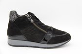 Helioform- 243 004 Enkelhoge zwarte sneaker- H zwart combi- maat 41,5