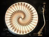 TATTOO CLONE WHITE Felt Zoetrope Turntable Slipmat 12" - Premium slip mat – Platenspeler - for Vinyl LP Record Player - DJing - Audiophile - Original art Design - Psychedelic Art