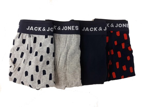 Jack & Jones boxershorts 4pack jacfrance navy blazer 12158387, maat XXL